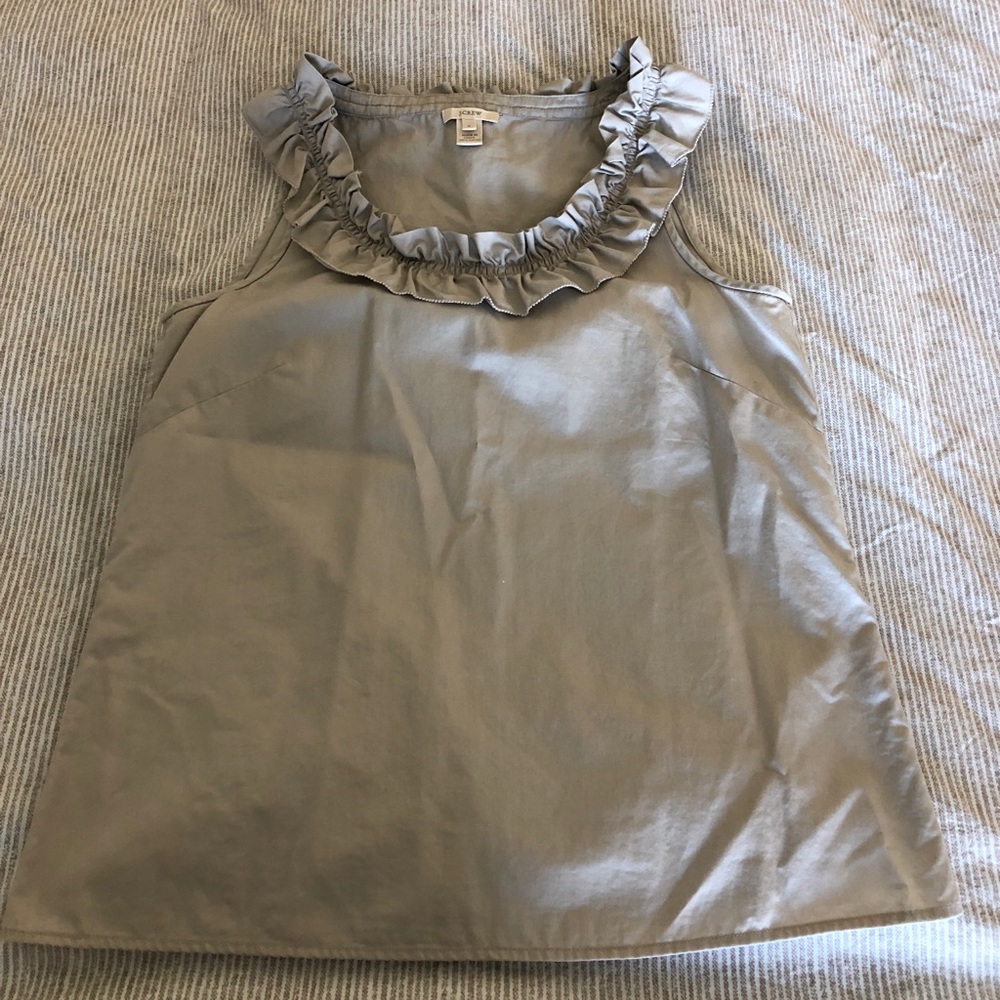 J.Crew ruffle neck top